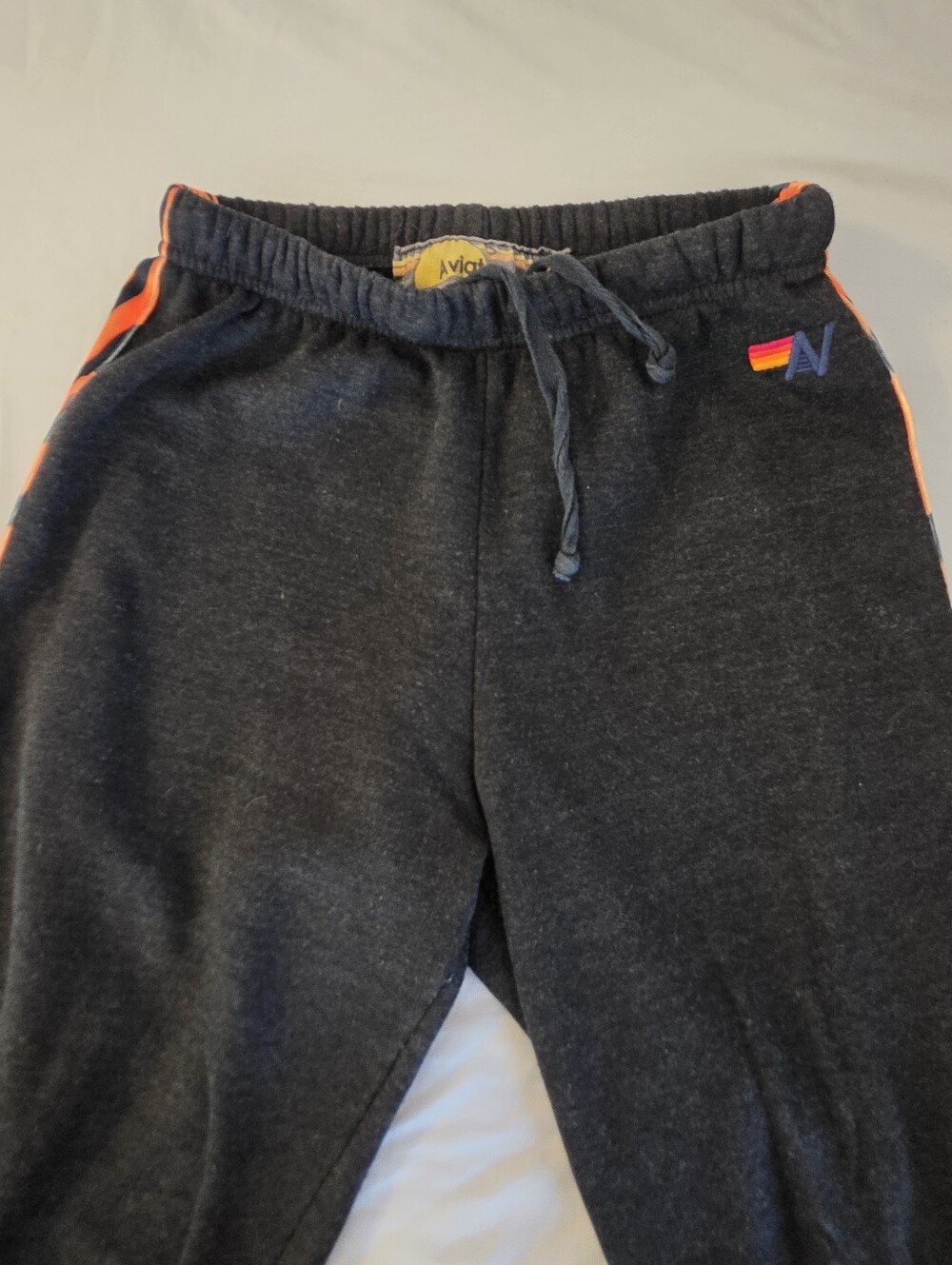 Aviator Nation AV Jogger Set with Orange Tiger-Stripe Velvet Trim - Picture 10 of 16
